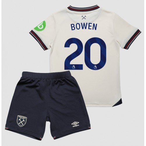 Stroje piłkarskie West Ham United Jarrod Bowen #20 Koszulka Wyjazdowej dla dzieci 2025-26 Krótki Rękaw (+ szorty)